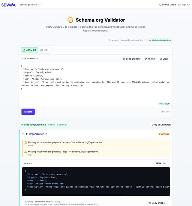 Schema Generator Update: Validator, Live URL Checks, and Paste-to-Validate