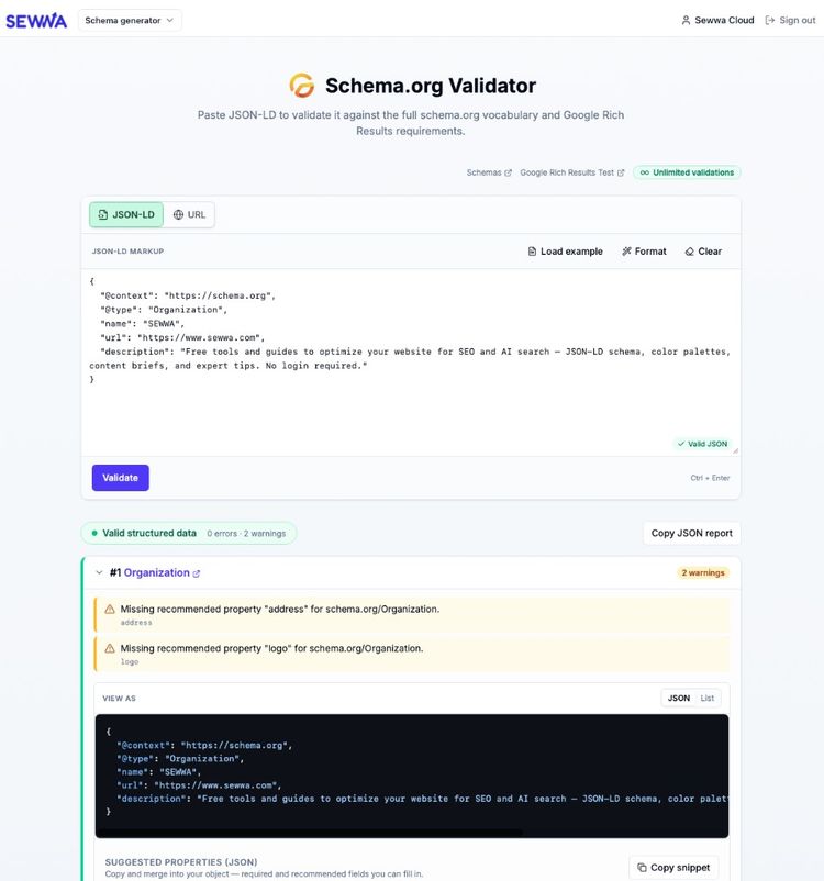 Schema Generator Update: Validator, Live URL Checks, and Paste-to-Validate